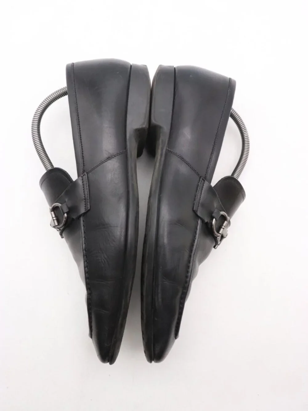 Salvatore Ferragamo Men's Size 9 EE Black Leather Slip-On Loafers